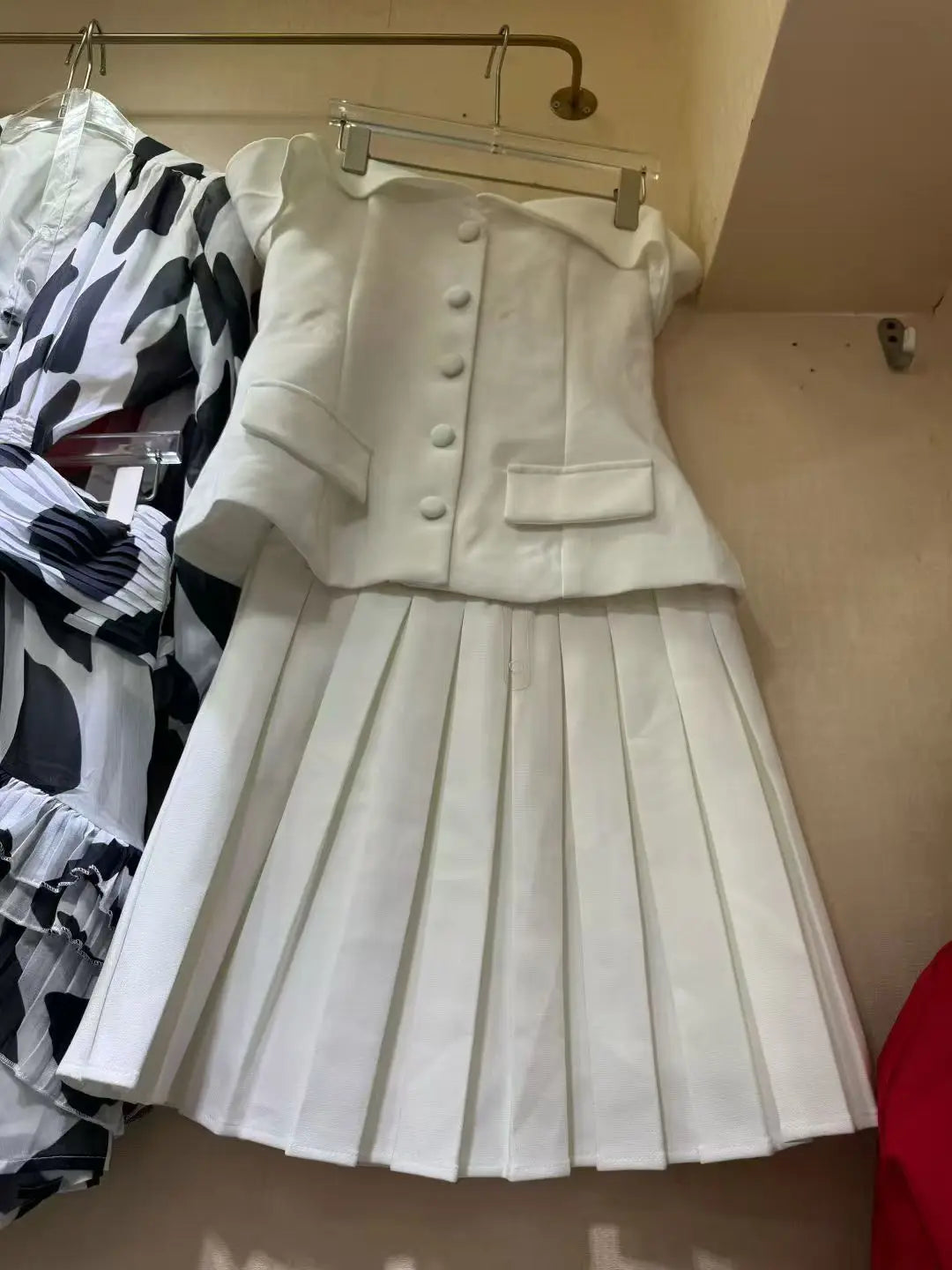 Authentique Brown Sleeveless/ Skirt Set