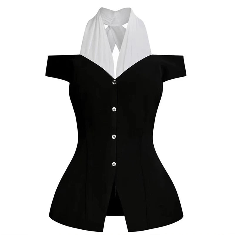 Authentique Elegant Black & White Top